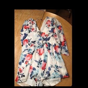 Bailey Blue long sleeve Romper size M